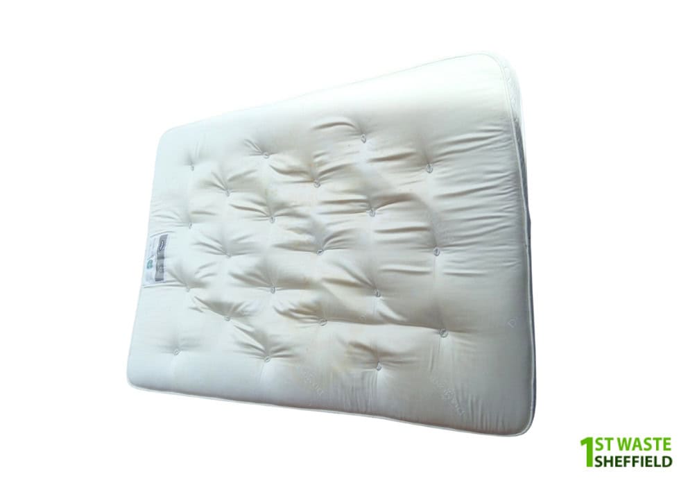 mattress-recycling-Sheffield-white-tufted